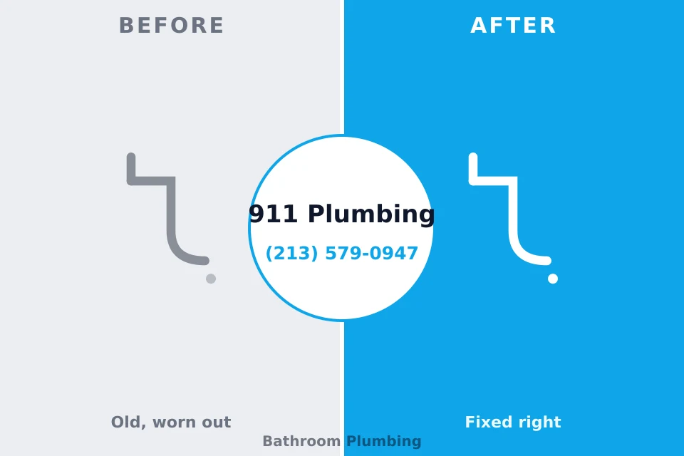 Before and after: plumbing company Linganore, MD